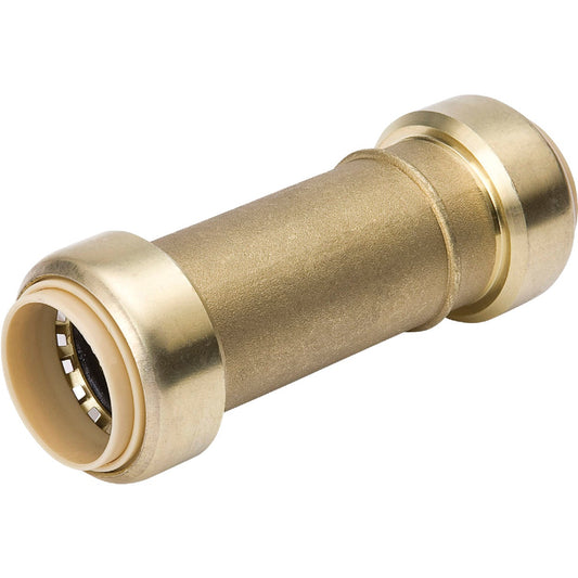 ProLine 1/2 In. x 1/2 In. Brass Push Fit Repair Coupling