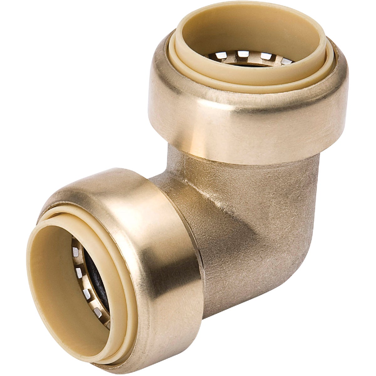 ProLine 3/4 In. PF x 3/4 In. PF 90 Deg. Push Fit Brass Elbow (1/4 Bend)