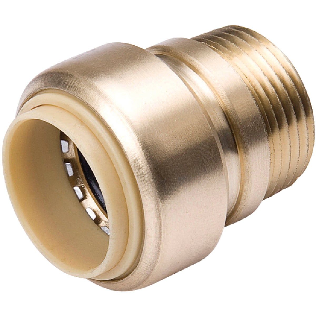 ProLine 1/2 In. x 1/2 In. MPT Brass Push Fit Valve Adapter