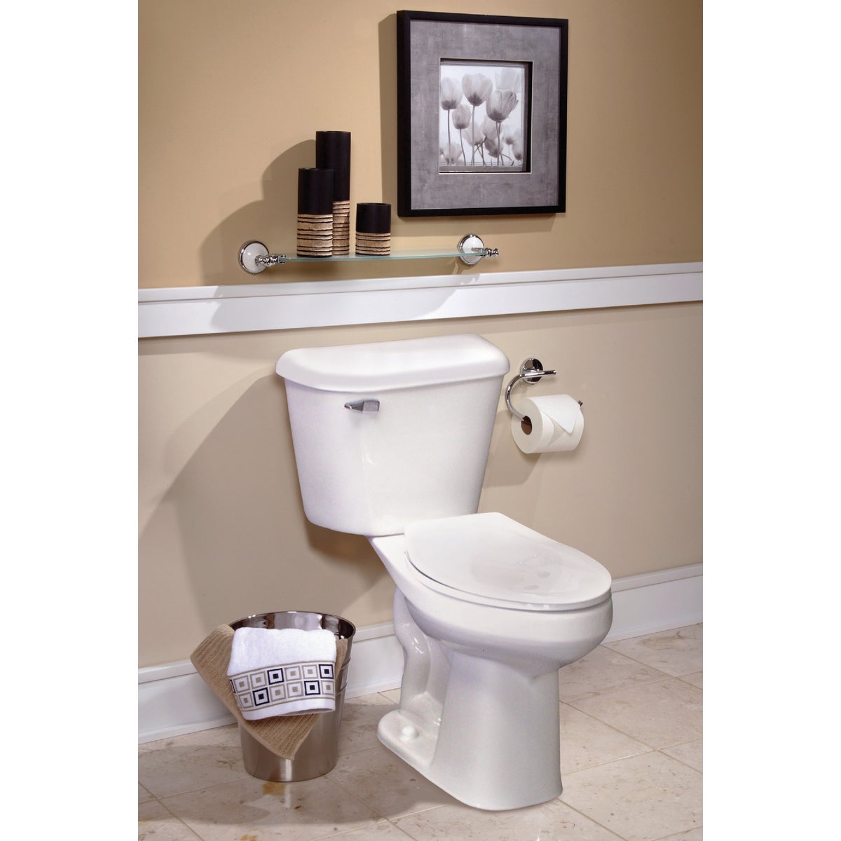 Mansfield Pro-Fit 3-128 HET Biscuit Elongated Bowl 1.28 GPF Complete Toilet