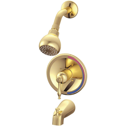 Home Impressions Polished Brass Single-Handle Lever Tub & Shower Faucet