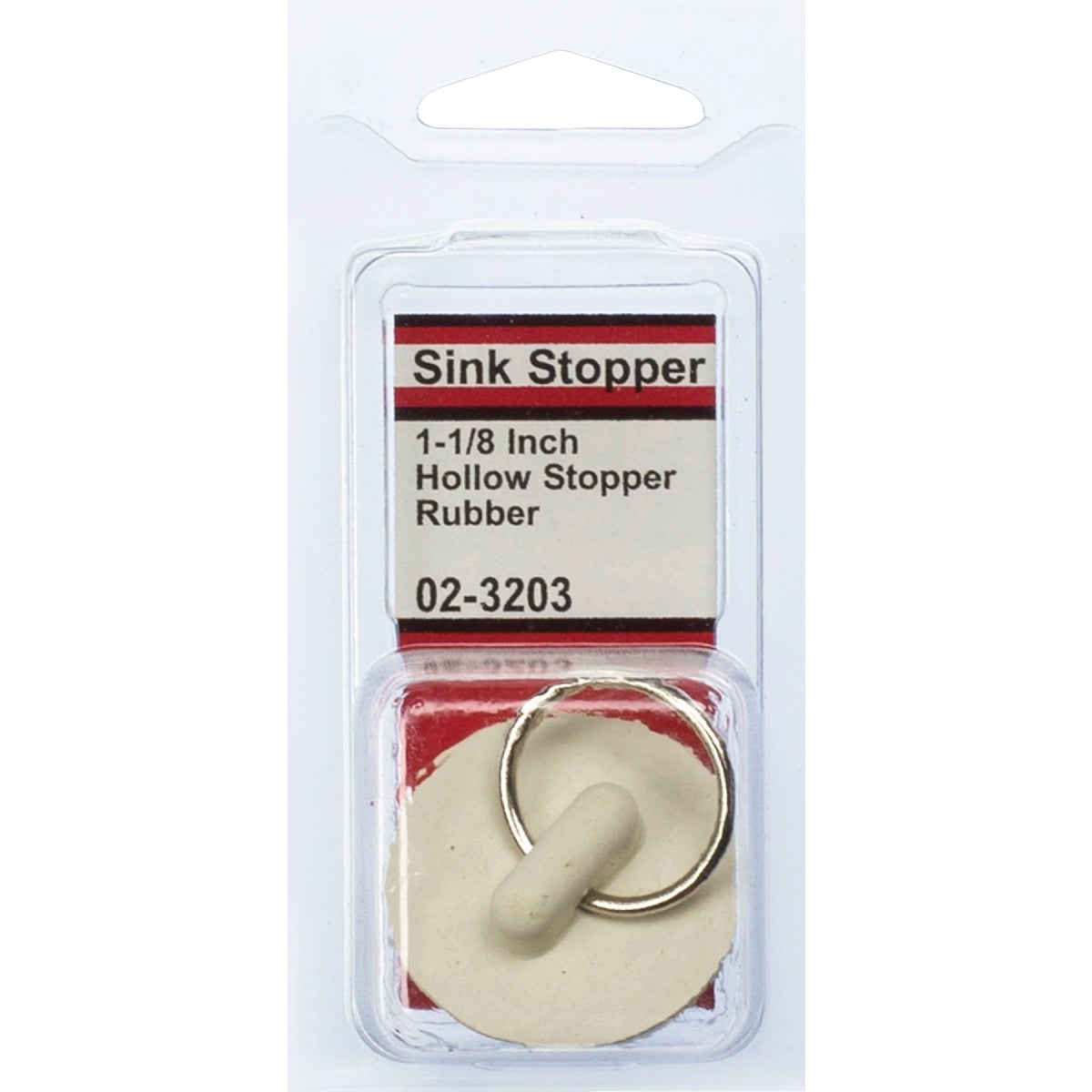 Lasco Hollow 1-1/8 In. White Sink Rubber Drain Stopper