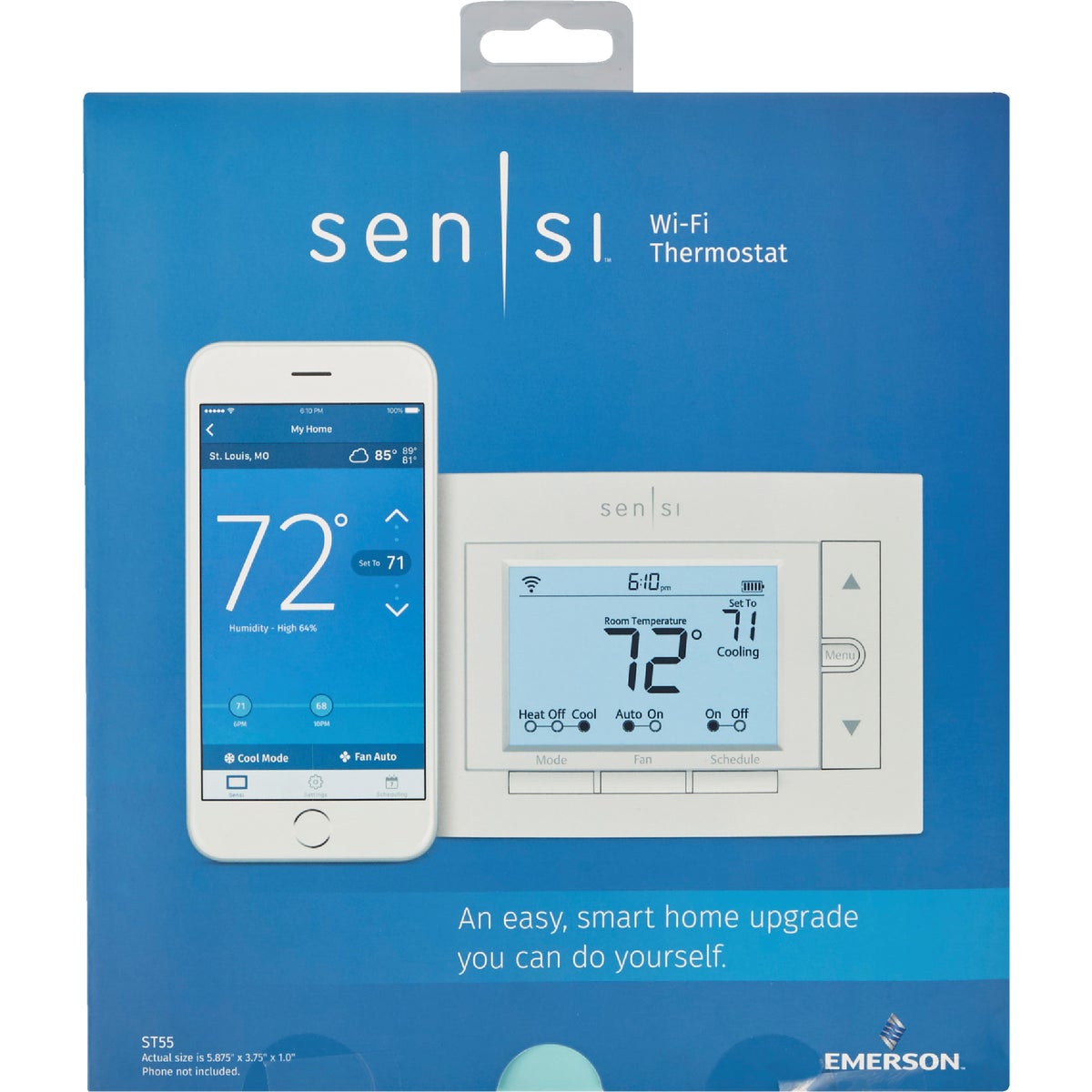 Emerson Sensi WiFi Programmable White Digital Thermostat