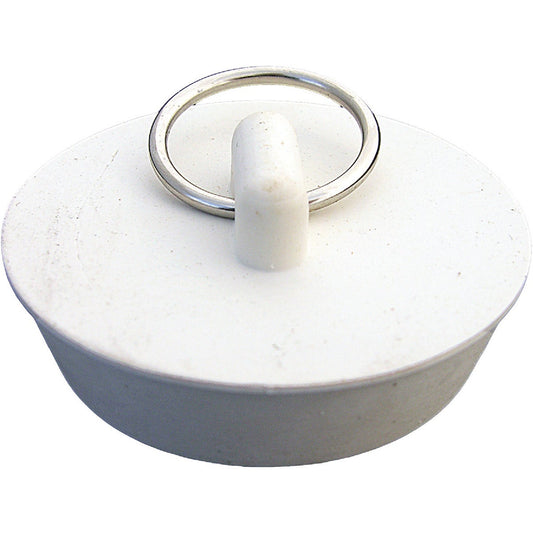 Lasco Hollow 1-5/8 In. White Sink Rubber Drain Stopper