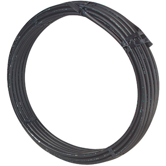 Advanced Drainage Systems 1-1/4 In. x 100 Ft. 80 psi Black Plastic Pipe