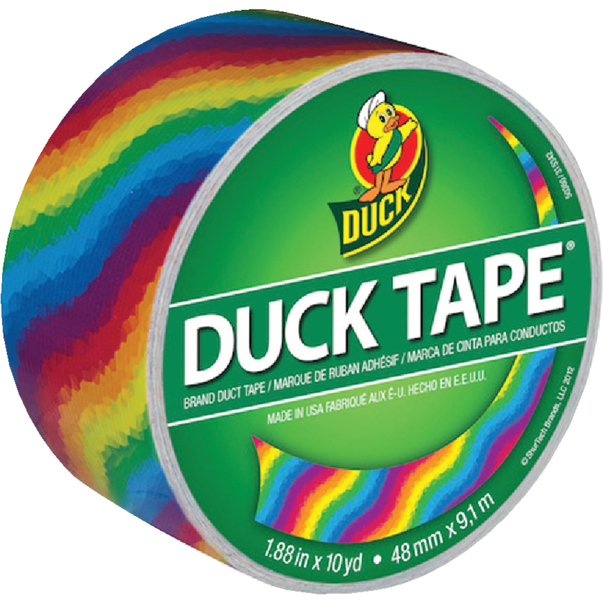 Duck Tape 1.88 In. x 10 Yd. Printed Duct Tape, Rainbow