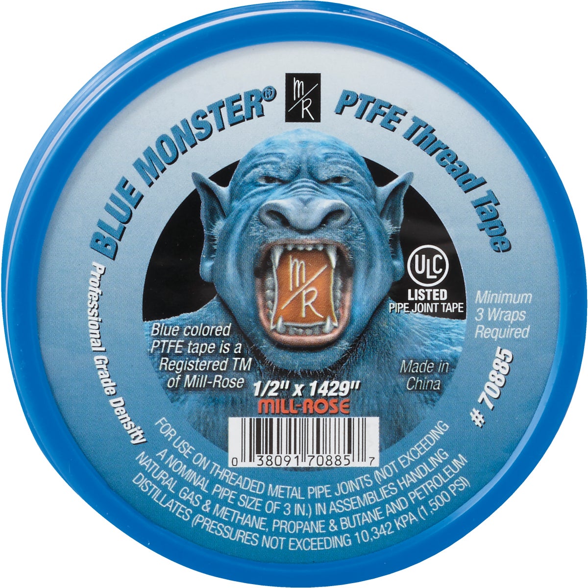 BLUE MONSTER 1/2 In. x 1429 In. Blue Thread Seal Tape