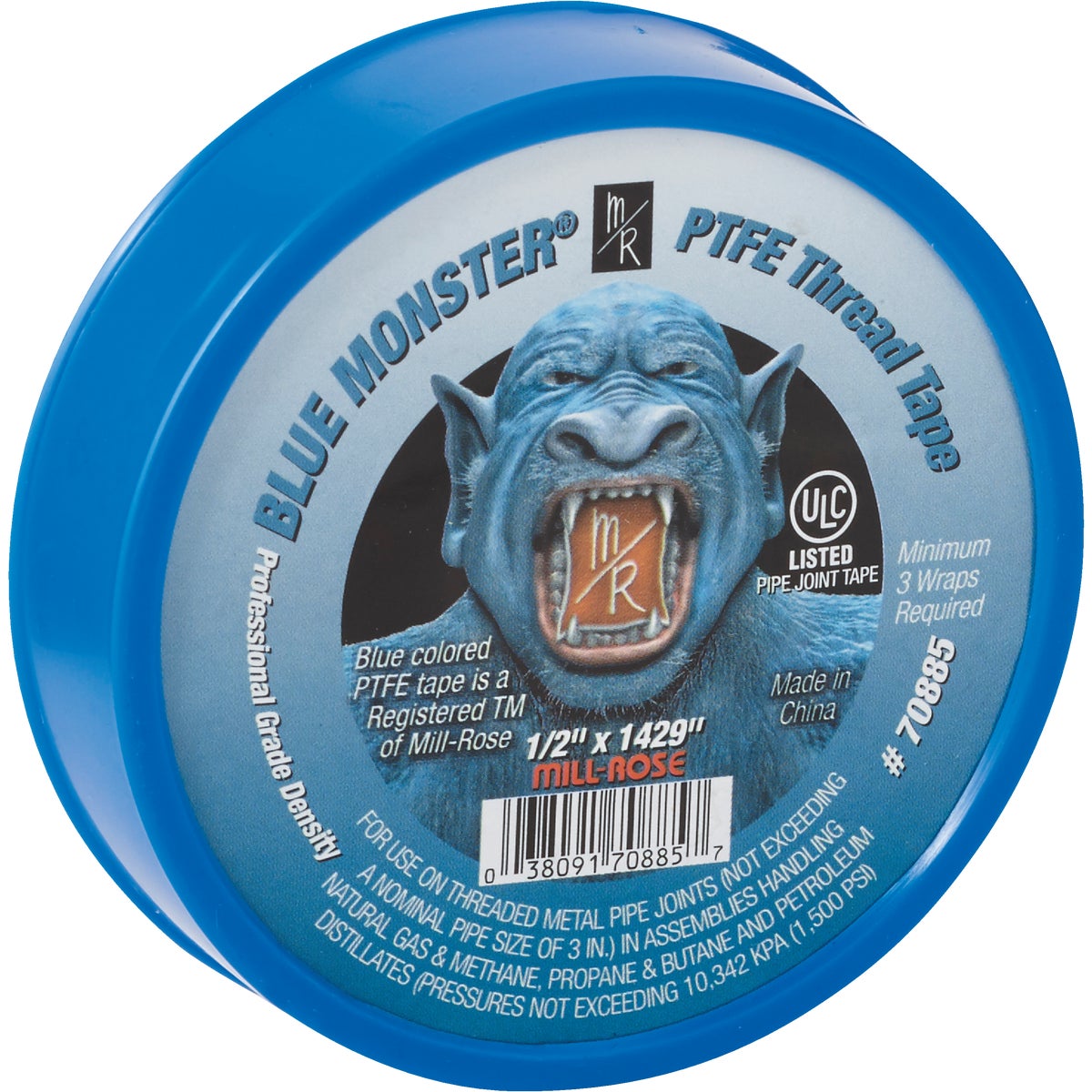 BLUE MONSTER 1/2 In. x 1429 In. Blue Thread Seal Tape