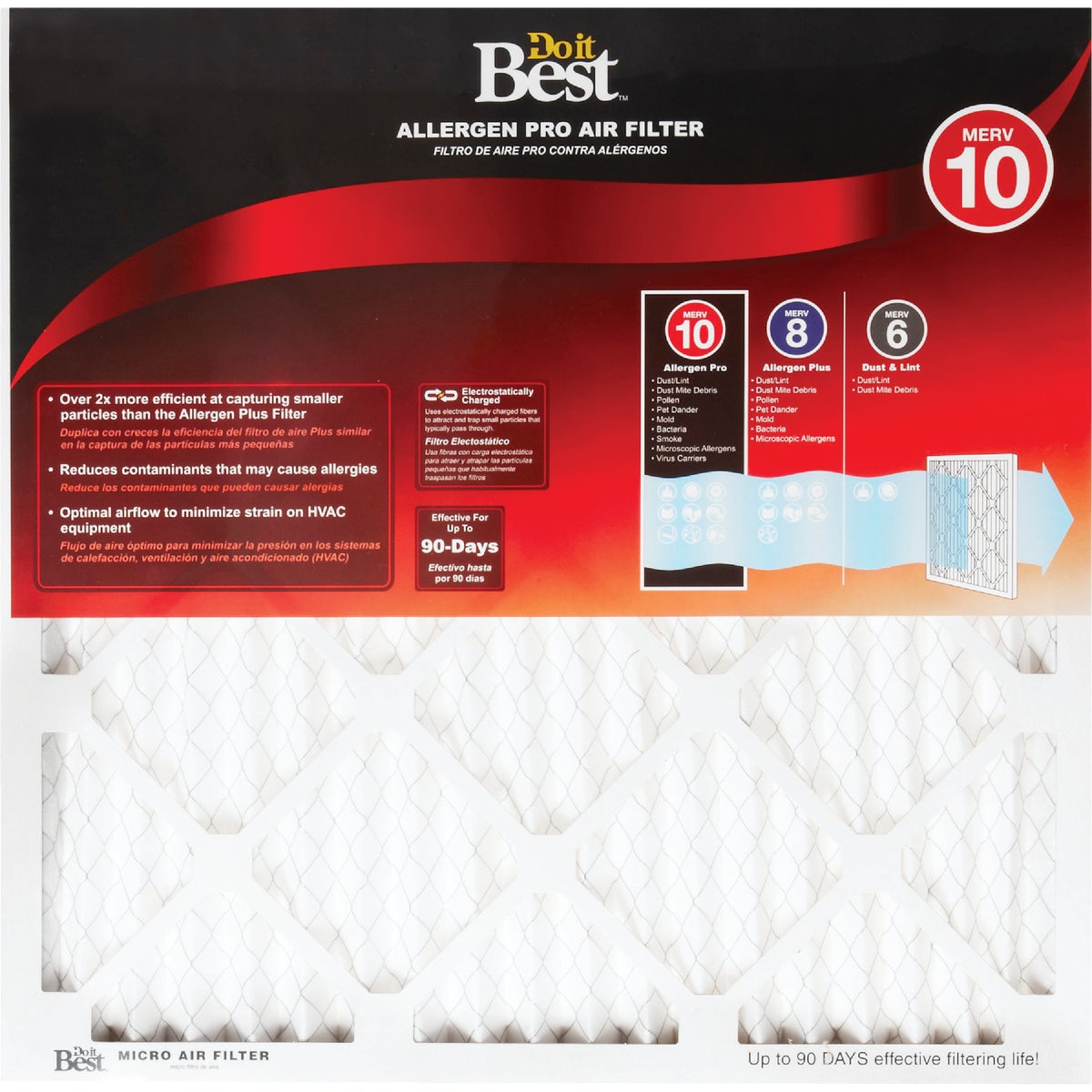 Do it Best 20 In. x 30 In. x 1 In. Allergen Pro MERV 10 Furnace Filter