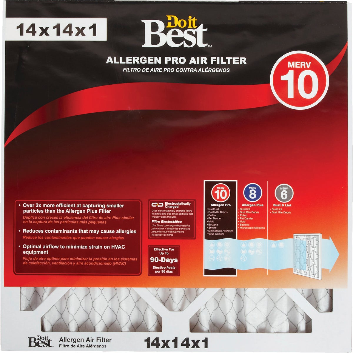 Do it Best 14 x 14 x 1 Allergen Pro MERV 10 Furnace Filter