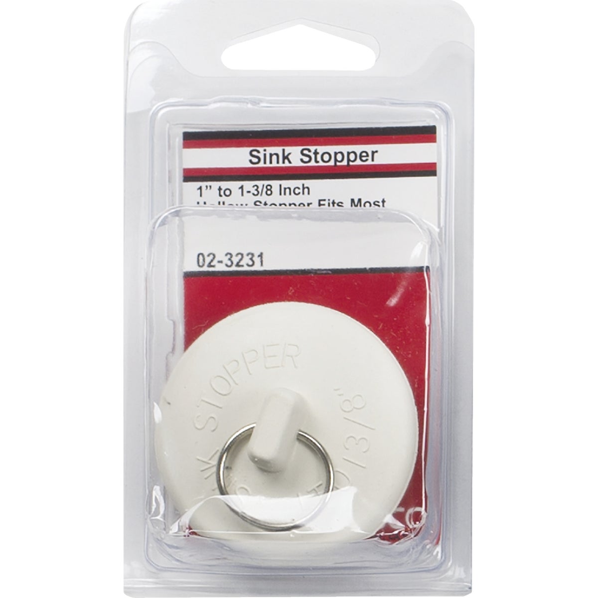 Lasco 1 In. to 1-3/8 In. White Sink Rubber Drain Stopper