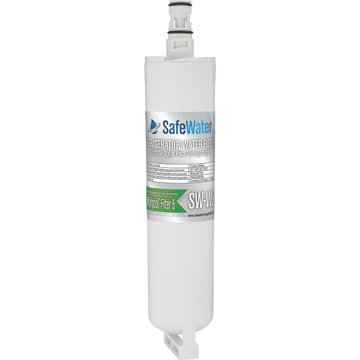 Safe Water W2 Whirlpool Icemaker & Refrigerator Water Filter Cartridge