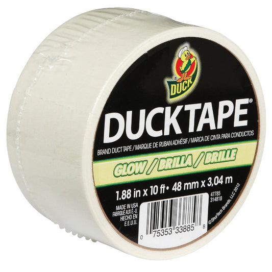 Duck Tape 1.88 In. x 10 Yd. Glow-in-the-Dark Duct Tape, Off-White