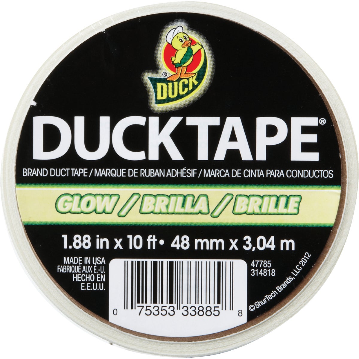 Duck Tape 1.88 In. x 10 Yd. Glow-in-the-Dark Duct Tape, Off-White