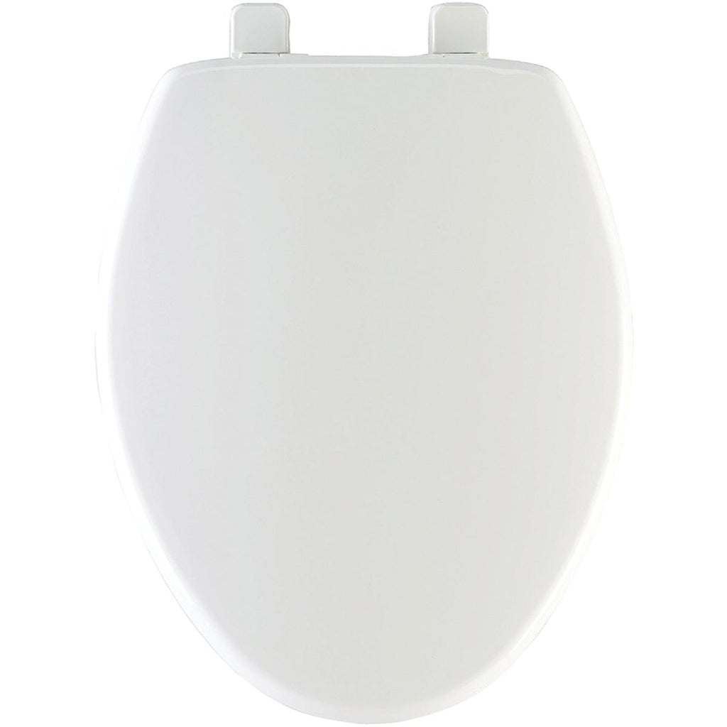 Mayfair Elongated Closed Front Slow Close White Plastic Toilet Seat