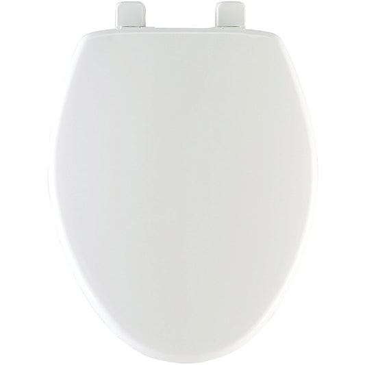 Mayfair Elongated Closed Front Slow Close White Plastic Toilet Seat