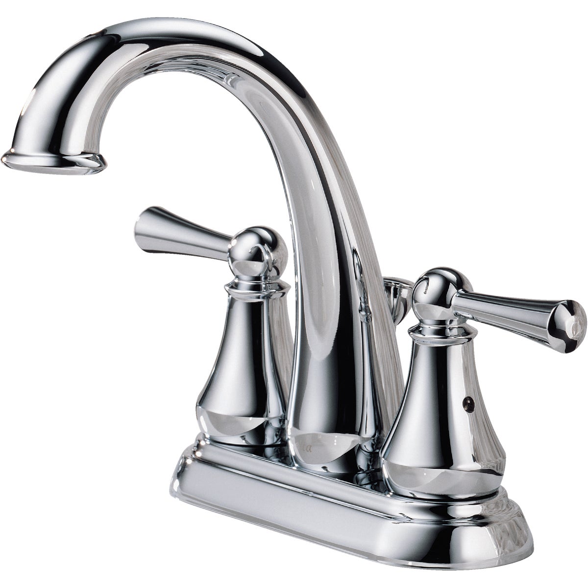 Delta Lewiston Chrome 2-Handle Lever 4 In. Centerset Bathroom Faucet with Pop-Up