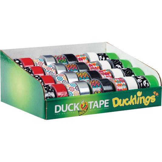 Duck Tape Ducklings 3/4 In. x 15 Yd. Mini Rolls Duct Tape Display, Assorted Colors & Patterns