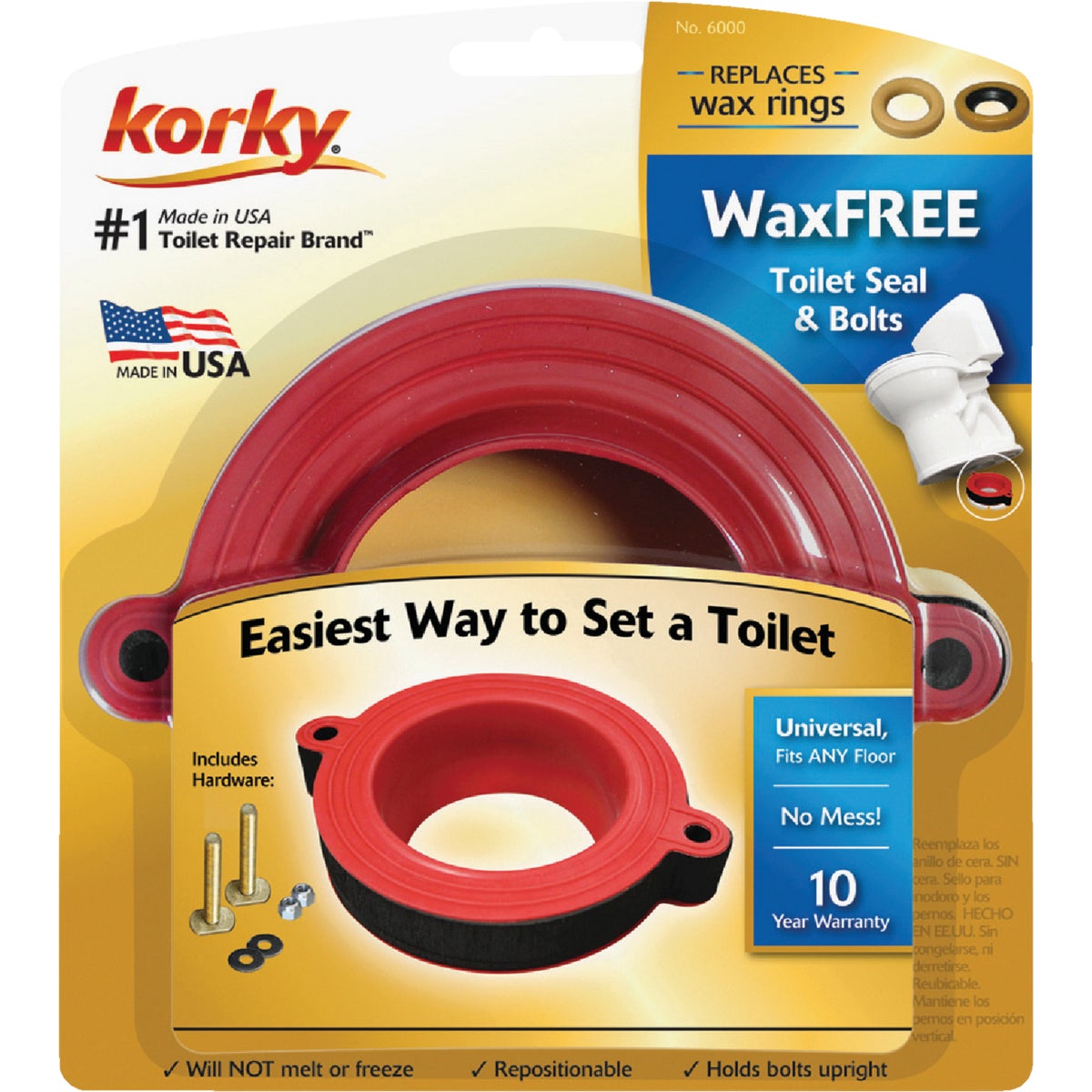 Korky Wax-Free Toilet Gasket