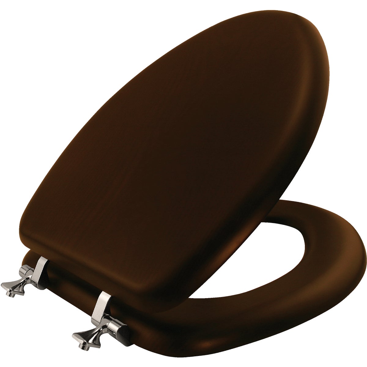 Mayfair Elongated Closed Front Walnut Veneer Toilet Seat