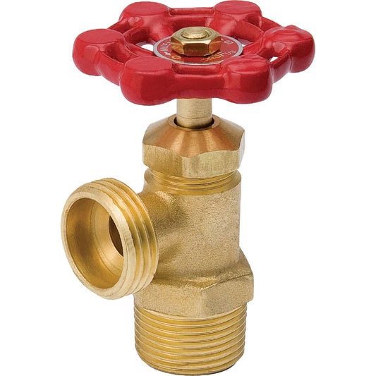 ProLine 1/2 In. MIP x 3/4 In. Hose Thread Brass Cast Iron Boiler Drain