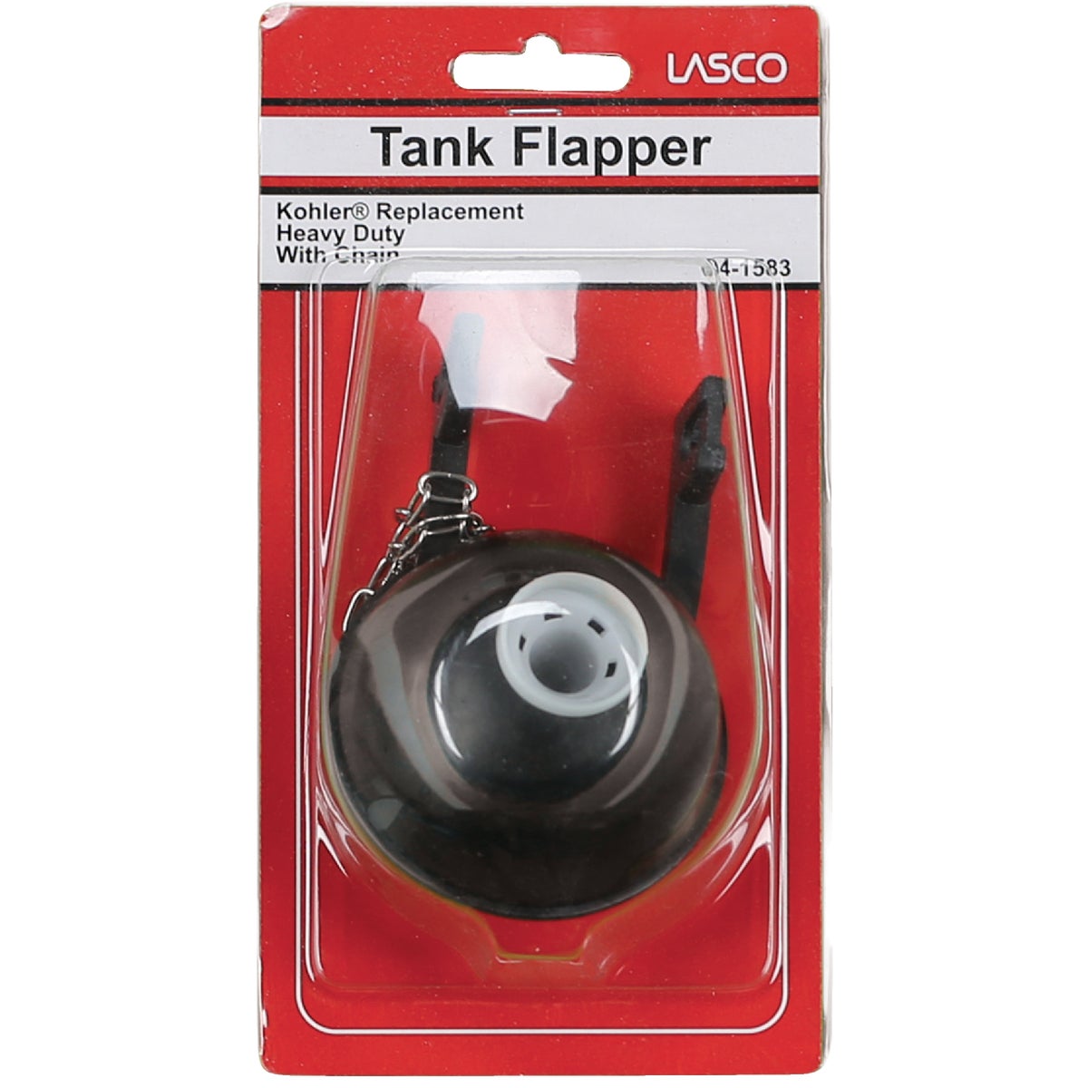 Lasco Kohler Universal Red Rubber Ball Shaped Replacement Flapper with Chain