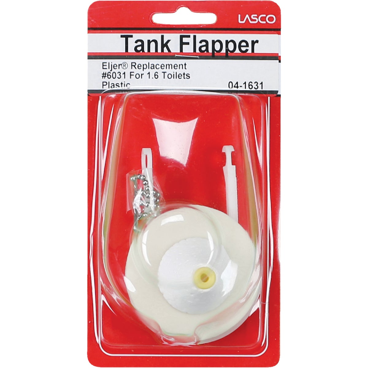 Lasco Eljer White Plastic Toilet Flapper with Foam Float & Chain