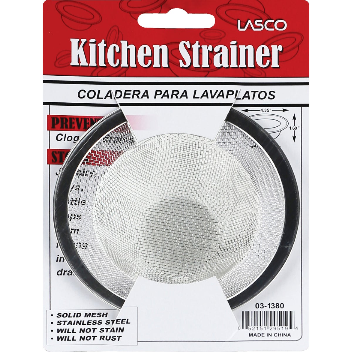 Lasco 4.4 In. Stainless Steel Mesh Kitchen Sink Strainer Cup