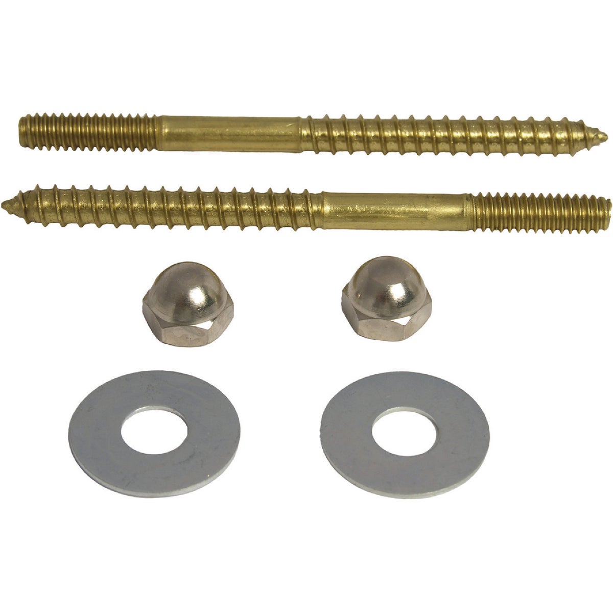 Lasco 1/4 In. x 3-1/2 In. Brass Toilet Screws