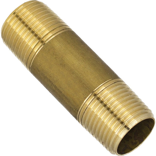 Lasco 3/8 In. x 2 In. Brass Nipple