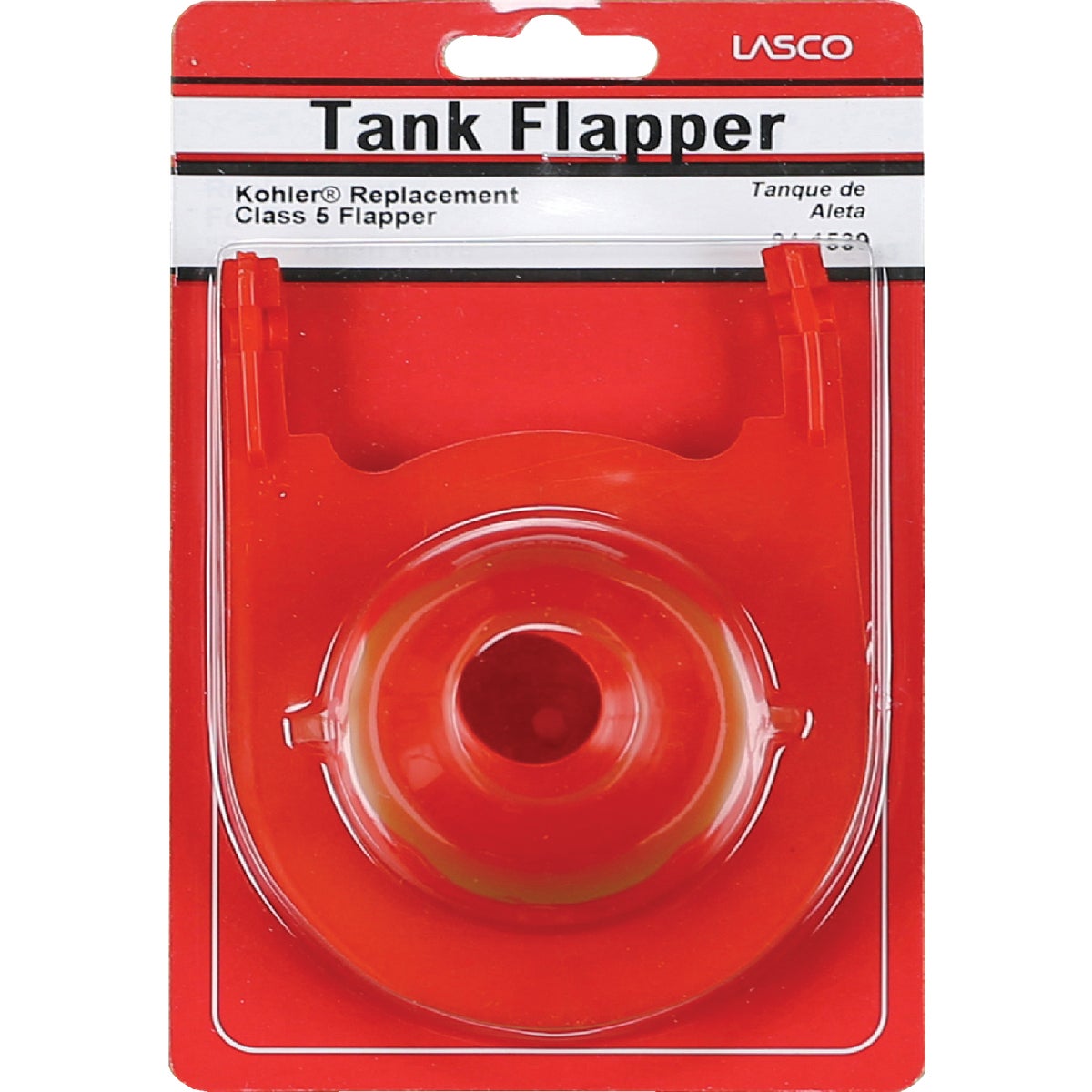 Lasco Kohler Class 5, 3 In. Red Rubber Toilet Flapper with Chain