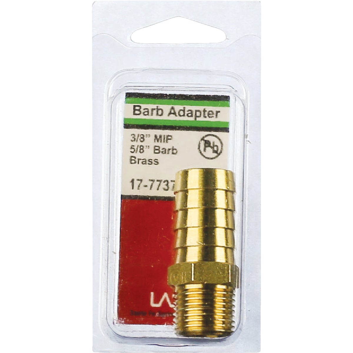 Lasco 3/8 In. MPT x 5/8 In. Brass Hose Barb Adapter