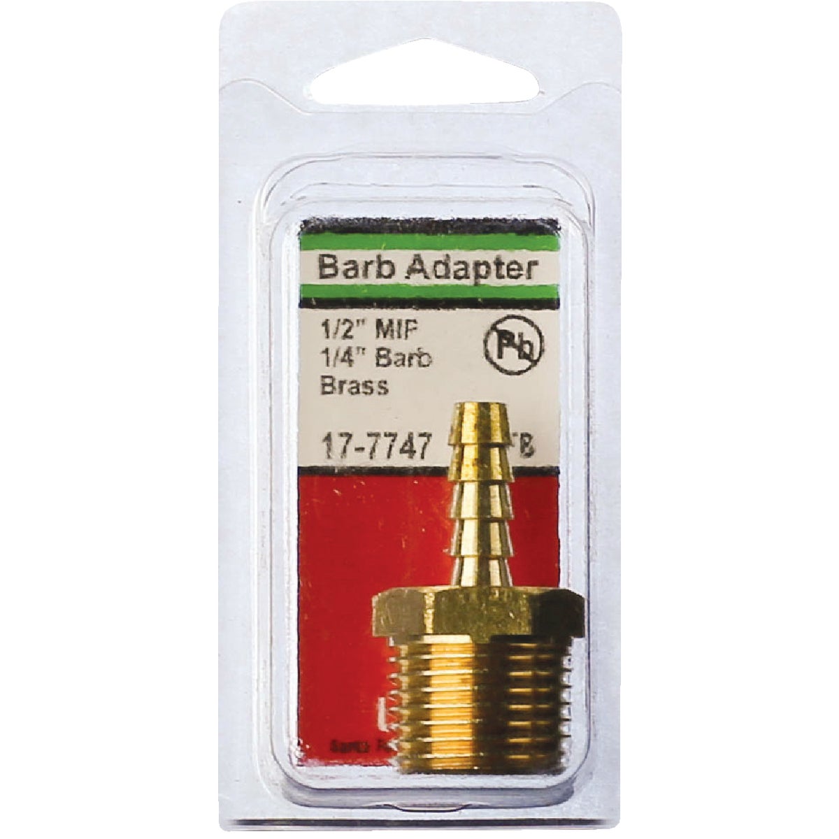 Lasco 1/2 In. MPT x 1/4 In. Brass Hose Barb Adapter