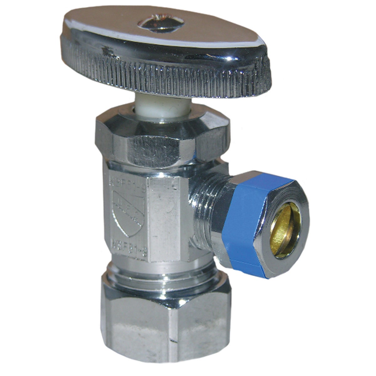 Lasco 5/8 In. Comp Inlet x 3/8 In. Comp Outlet Multi-Turn Style Angle Valve