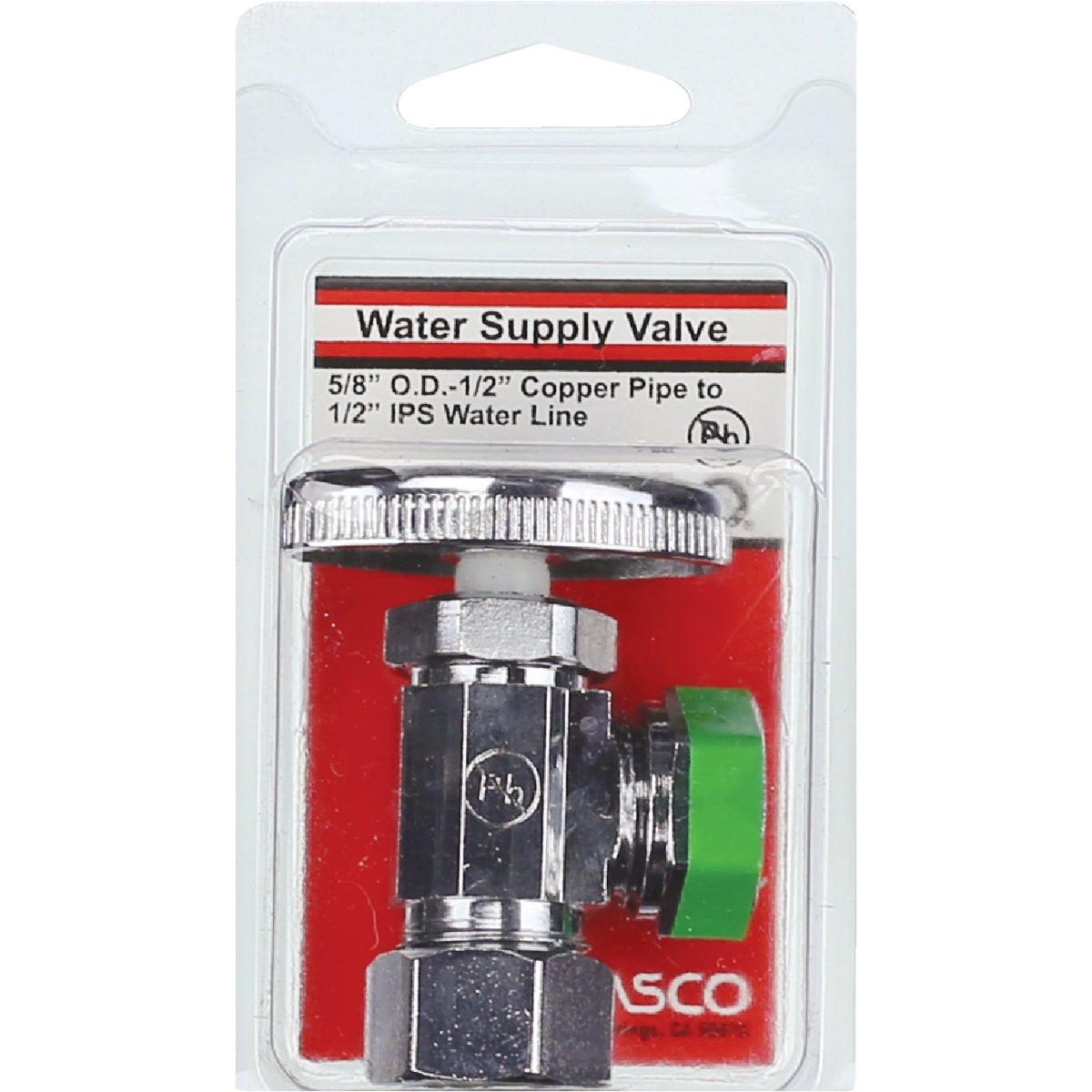 Lasco 5/8 In. Comp Inlet x 1/2 In. IP S-J Outlet Multi-Turn Style Angle Valve