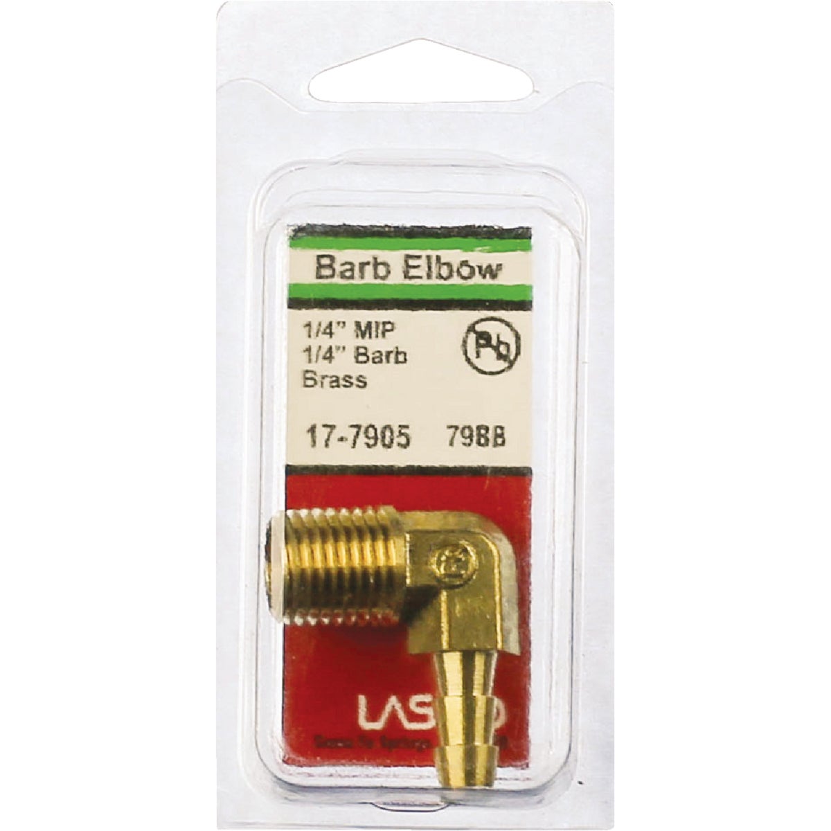 Lasco 1/4 In. MPT x 1/4 In. Hose Barbed 90 Deg. Brass Elbow (1/4 Bend)