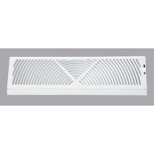 Home Impressions 18 In. White Steel Baseboard Diffuser