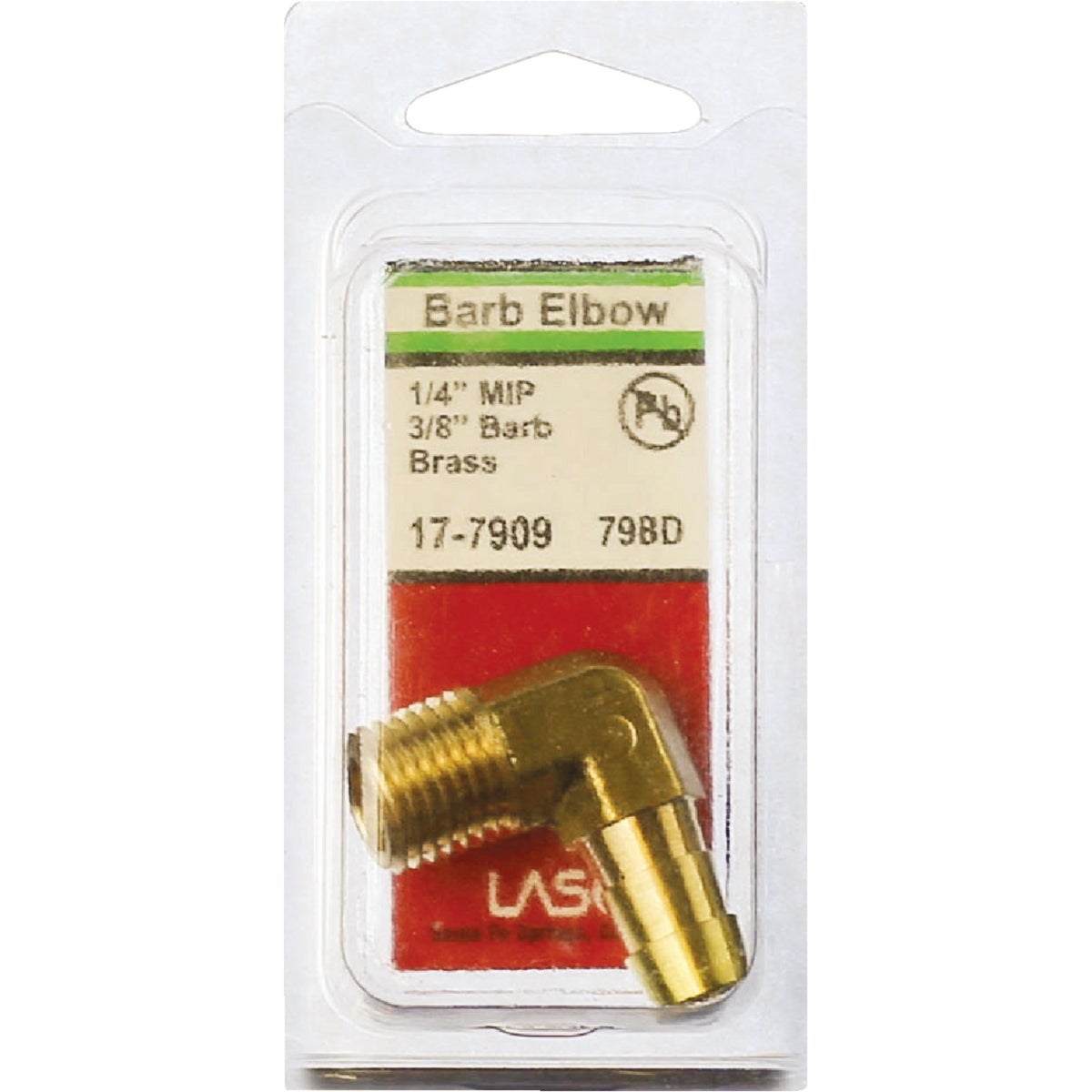 Lasco 1/4 In. MPT x 3/8 In. Hose Barbed 90 Deg. Brass Elbow (1/4 Bend)