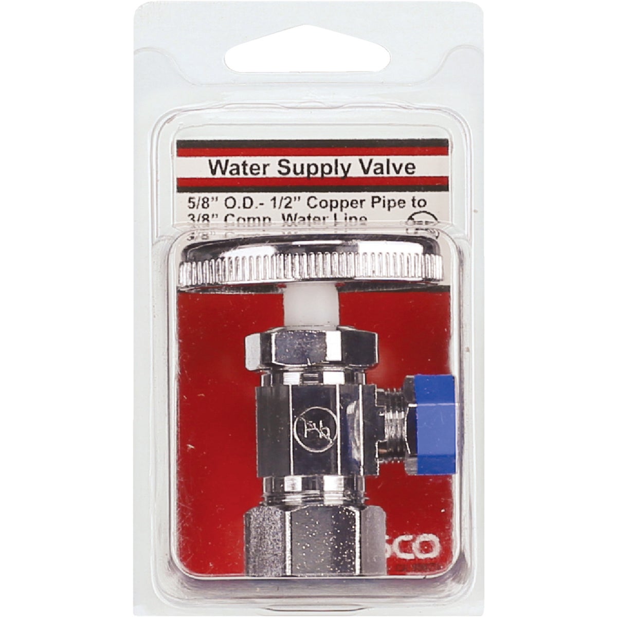 Lasco 5/8 In. C Inletx3/8 In. C Outletx3/8 In. C Outlet Multi Turn Style Angle Valve