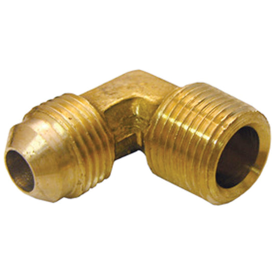 Lasco 1/2 In. MFL x 3/8 In. MPT 90 Deg. Flare Brass Elbow (1/4 Bend)