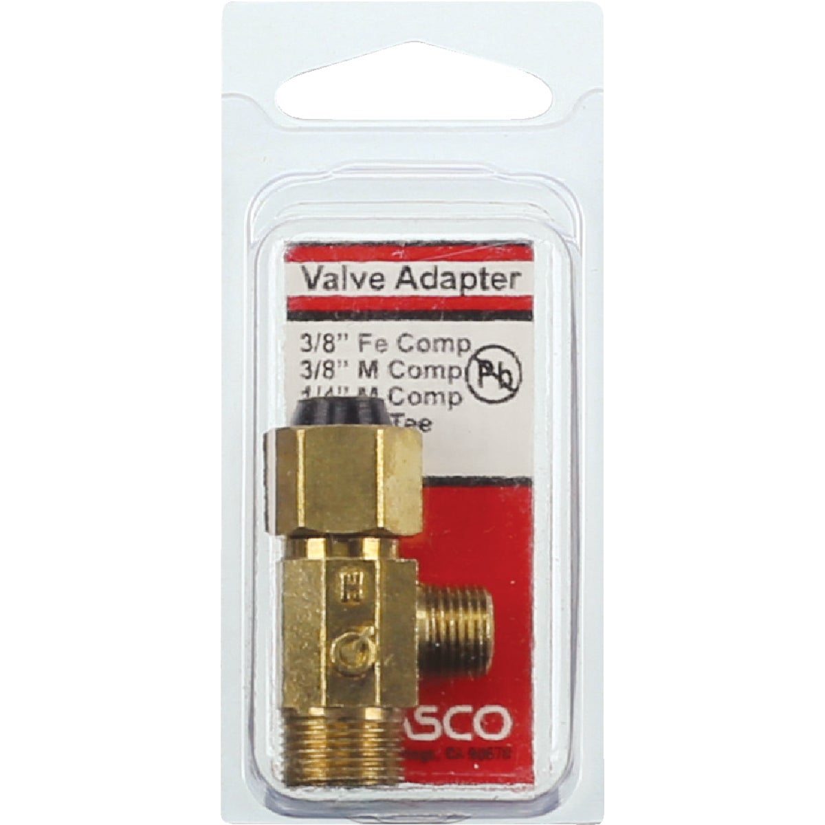 Lasco 3/8 In. FC Inlet x 3/8 In.C Outlet x 1/4 In.C Outlet Brass Extender Tee