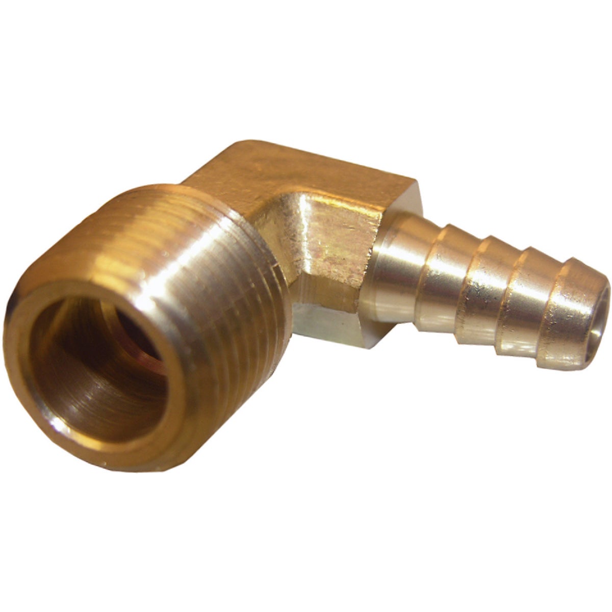 Lasco 1/2 In. MPT x 3/8 In. Hose Barbed 90 Deg. Brass Elbow (1/4 Bend)