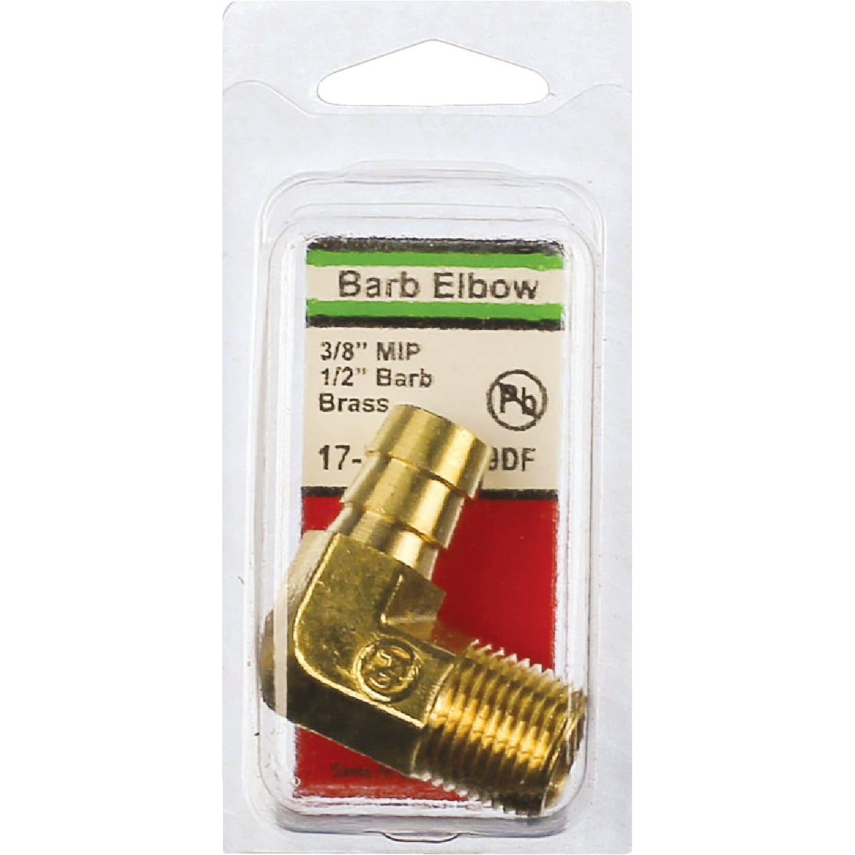 Lasco 3/8 In. MPT x 1/2 In. Hose Barbed 90 Deg. Brass Elbow (1/4 Bend)