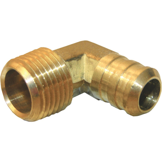 Lasco 1/2 In. MPT x 5/8 In. Hose Barbed 90 Deg. Brass Elbow (1/4 Bend)