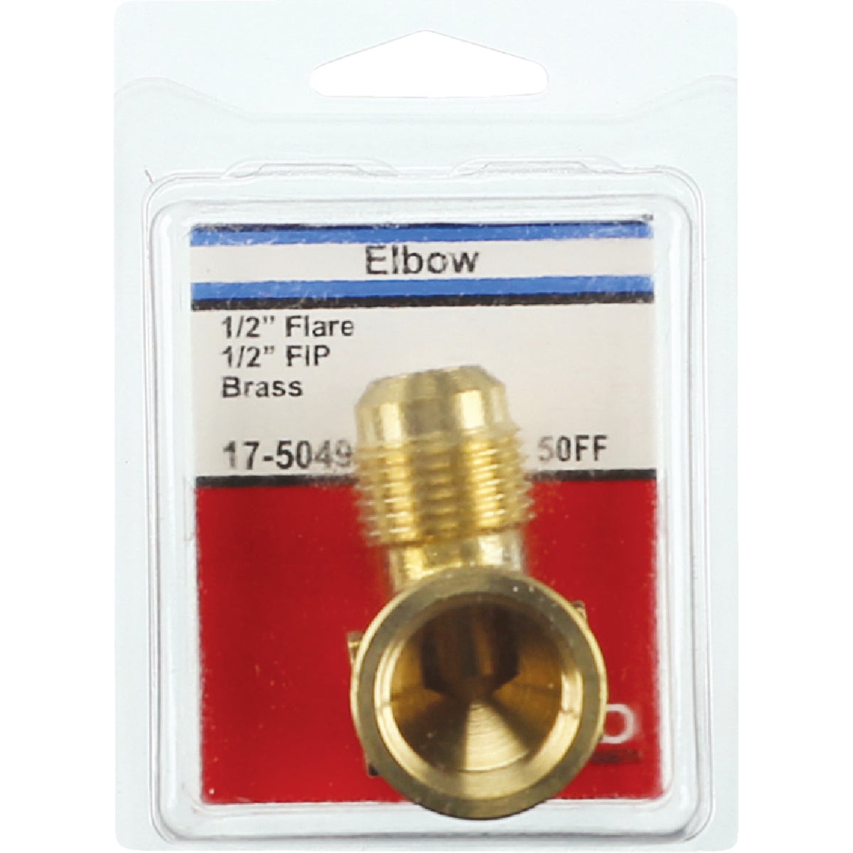 Lasco 1/2 In. MFL x 1/2 In. FPT 90 Deg. Flare Brass Elbow (1/4 Bend)