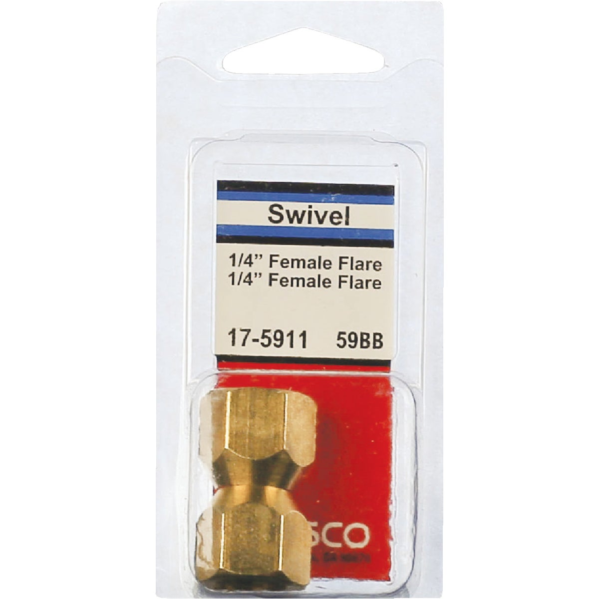 Lasco 1/4 In. Brass Flare Swivel Union