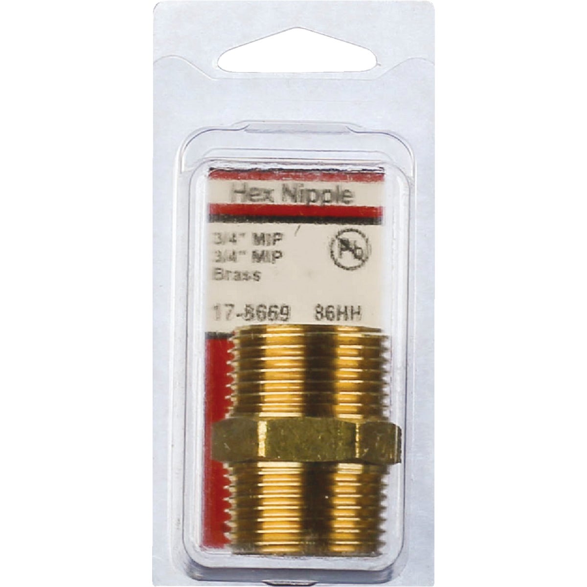 Lasco 3/4 In. MPT x 3/4 In. MPT Brass Hex Nipple