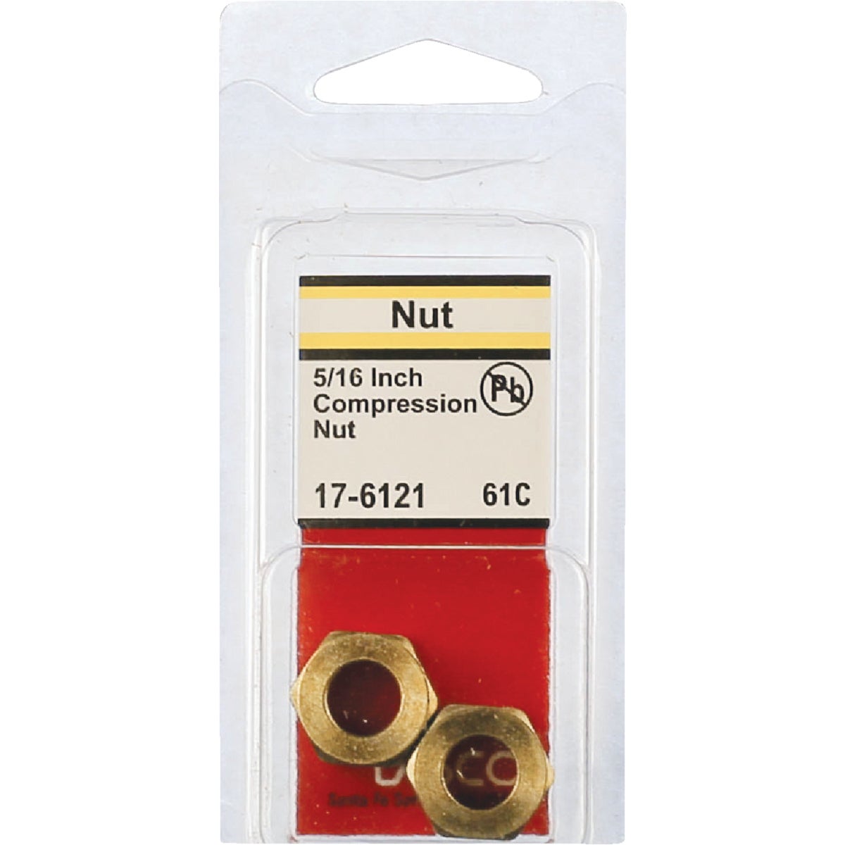 Lasco 5/16 In. Brass Compression Nut (2-Pack)