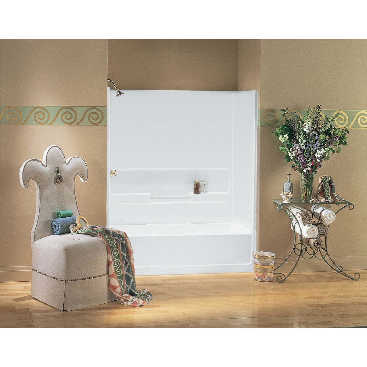 Sterling Advantage 60 In. L x 30 In. W x 15 In. D Left Drain Bathtub in White