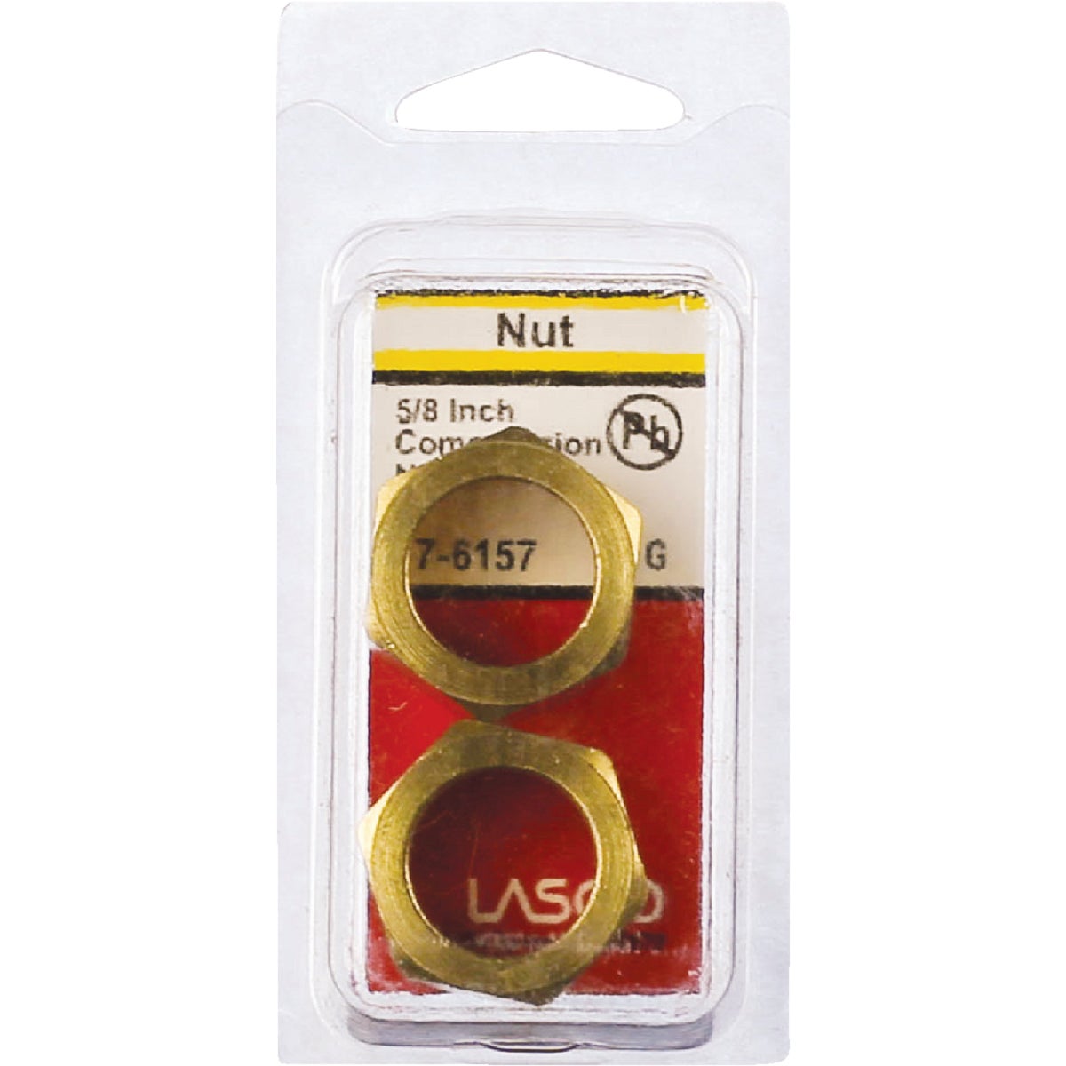 Lasco 5/8 In. Brass Compression Nut (2-Pack)